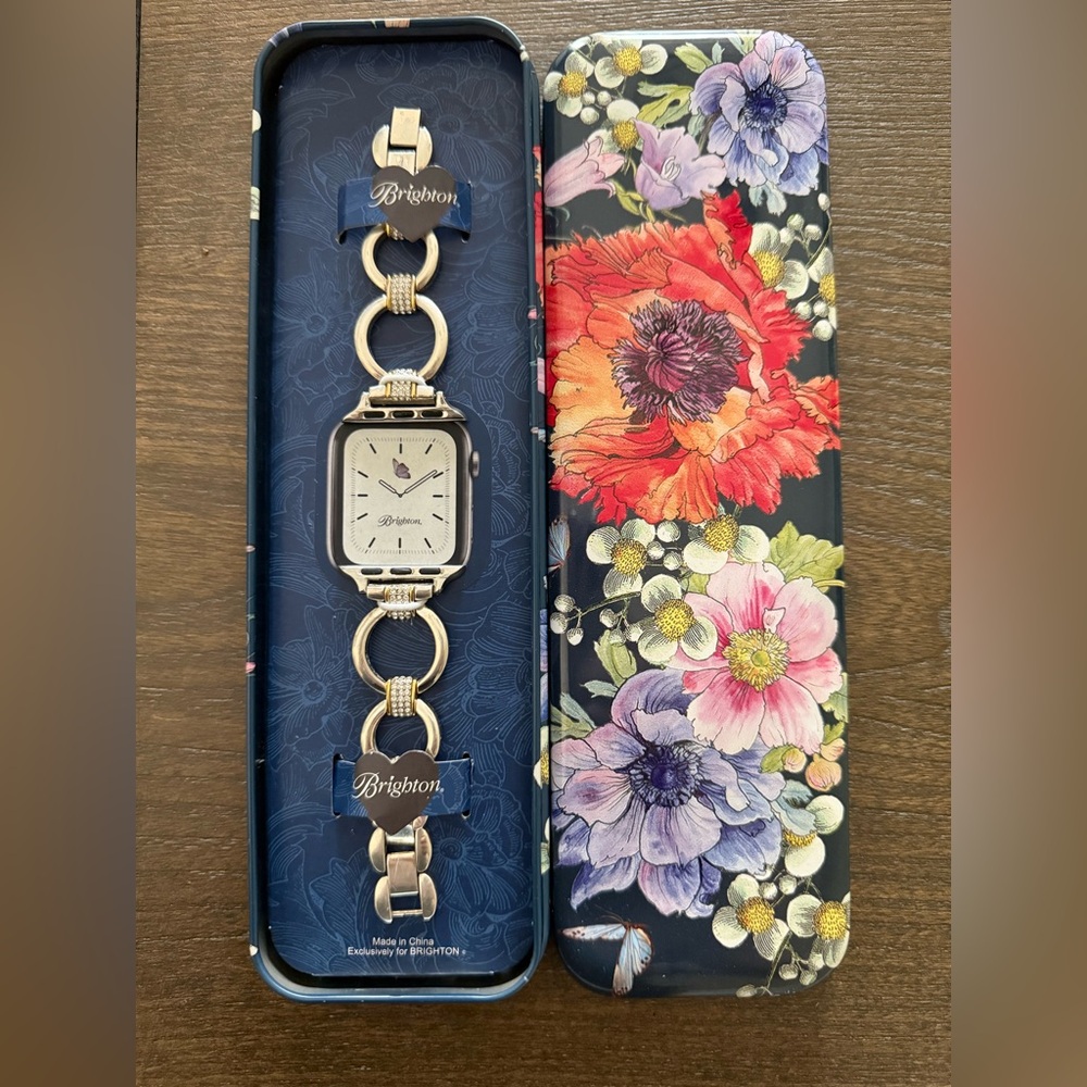 Brighton Apple Smart Watch Band Meridian Tempo Two Tone $128 Retail w/Tin